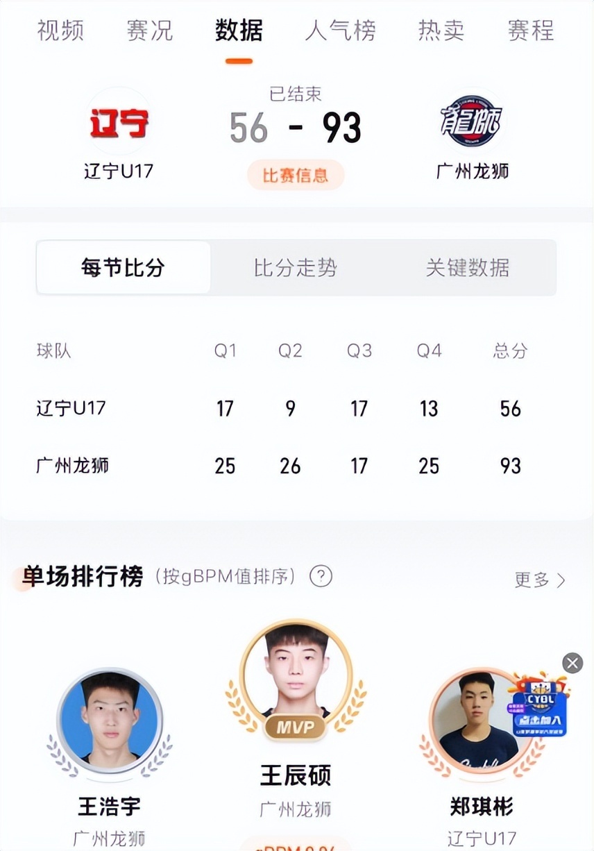 决赛阶段的, 好不容易辽